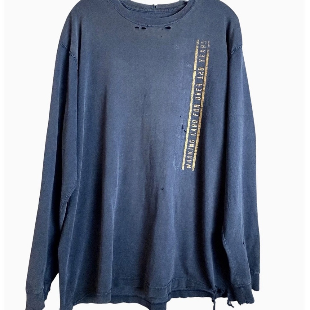 VTG Carhartt T-Shirt Distressed "120 years" Faded Work T Shirt Baggy Large